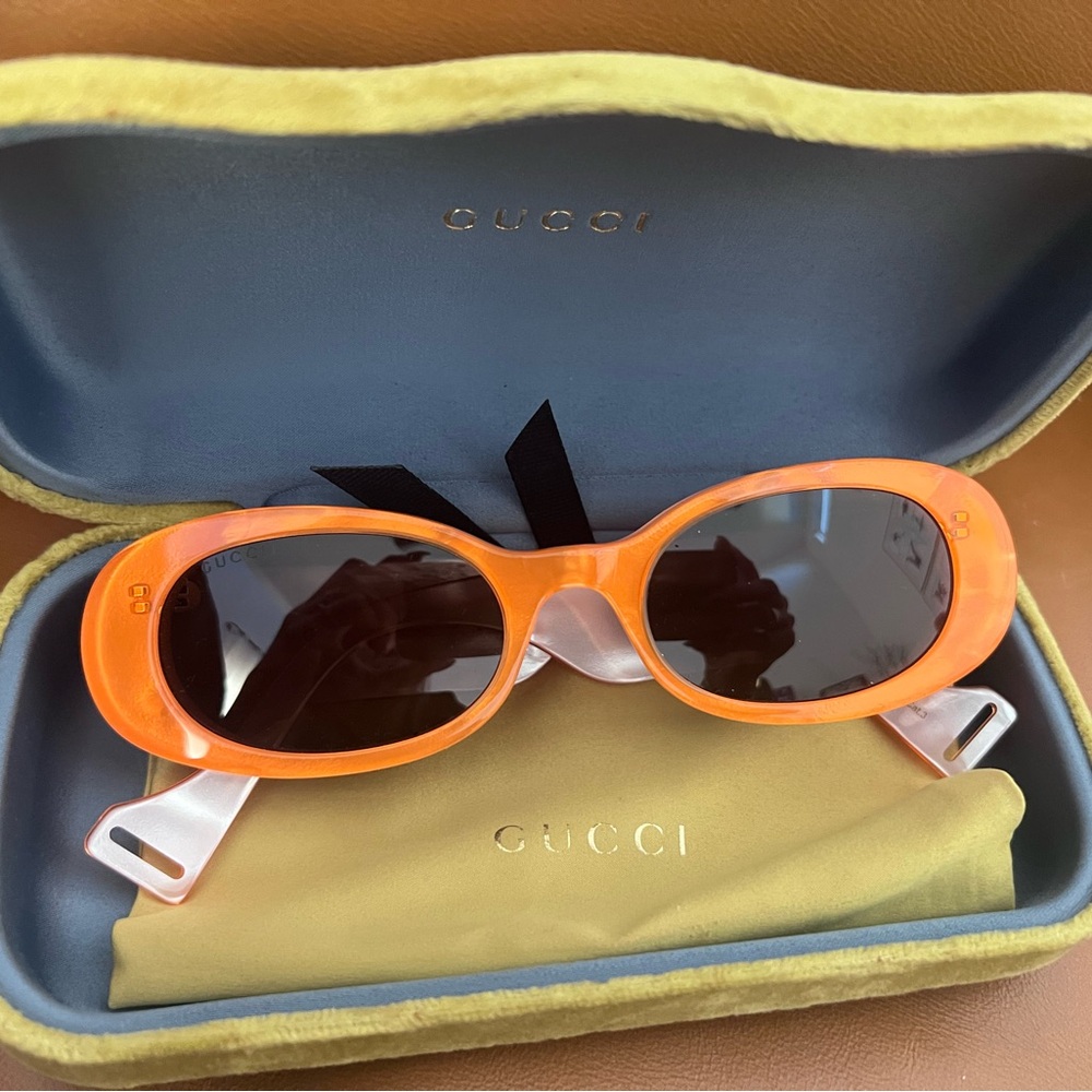 Gucci Sunglasses With Orange Frames - image 1